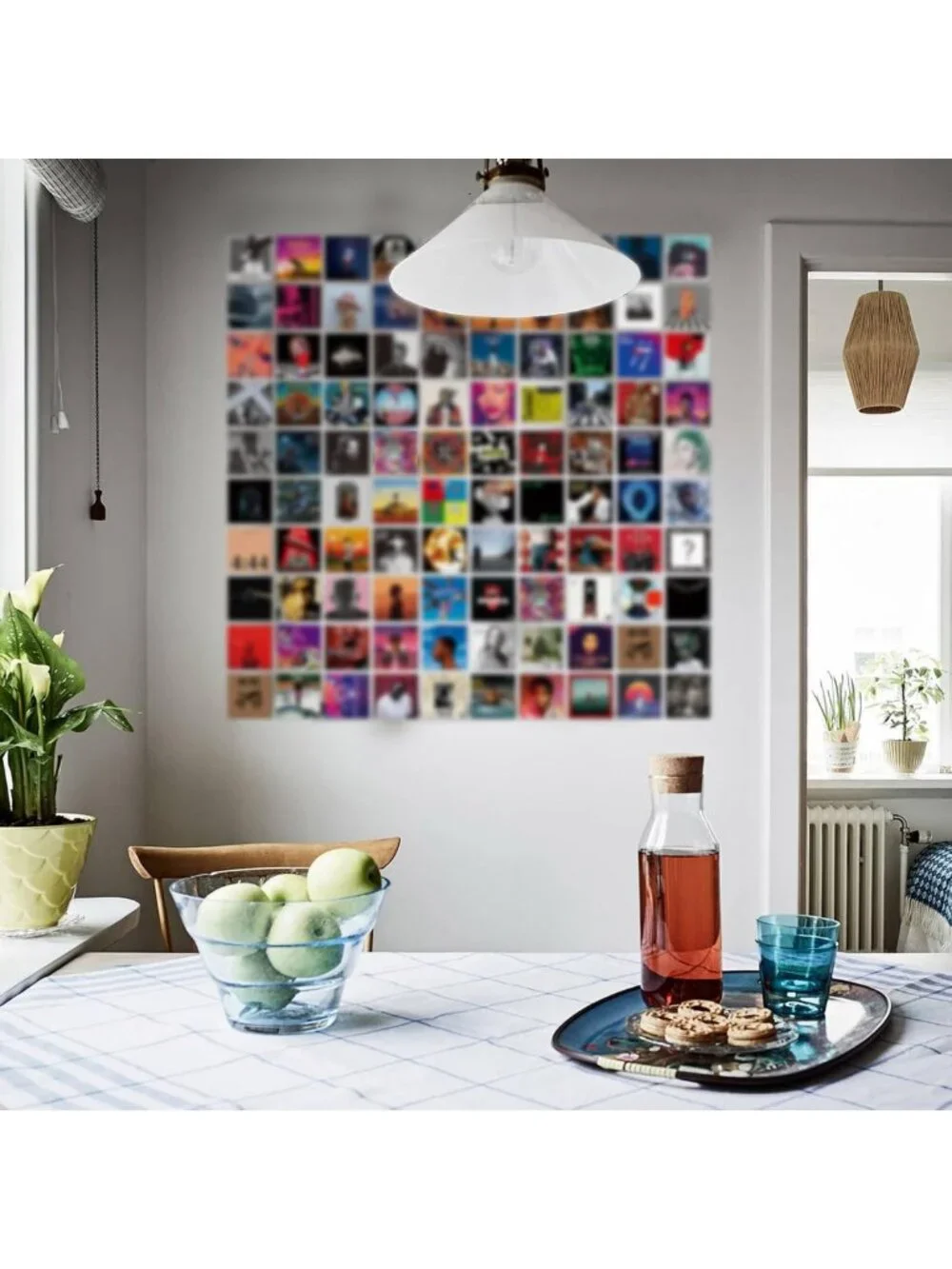 100 Pcs 5x5 Inch Wall Collage Kit | Music, Album Cover & Rapper Posters for